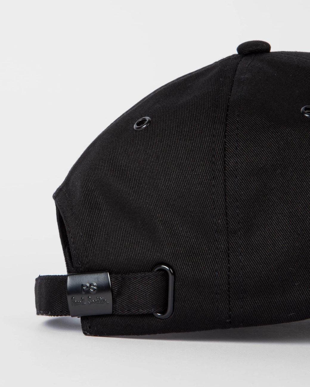 Paul Smith Black Ps Cotton Zebra Logo Baseball Cap for men