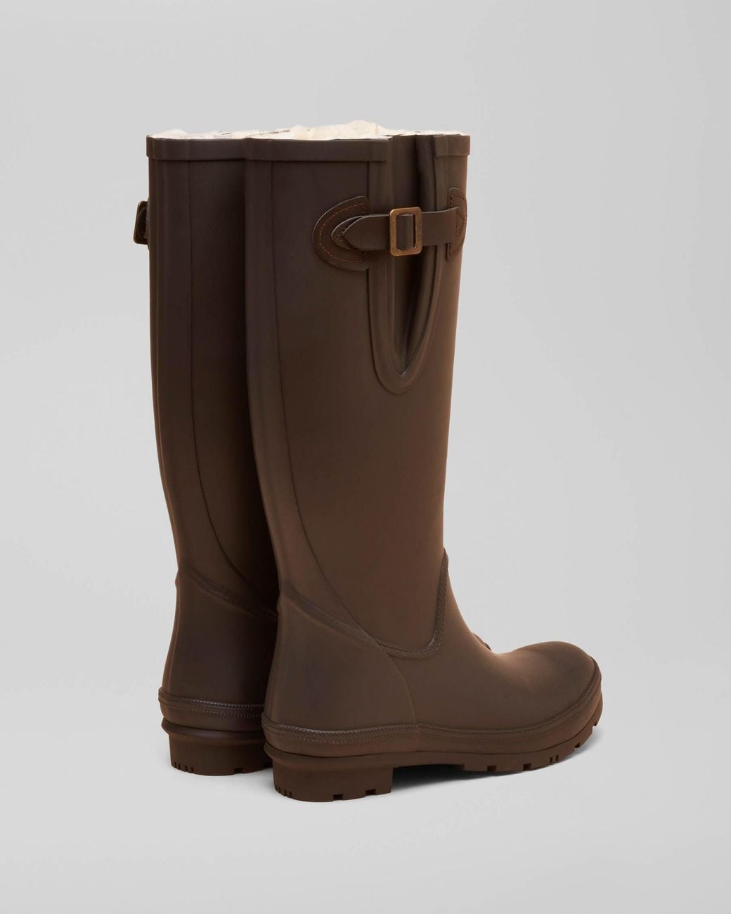 Joules Brown Houghton Fur Lined Adjustable Wellies