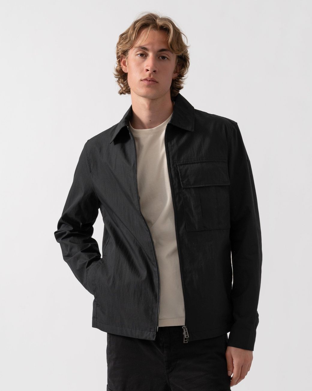Belstaff Black Cargo Overshirt for men