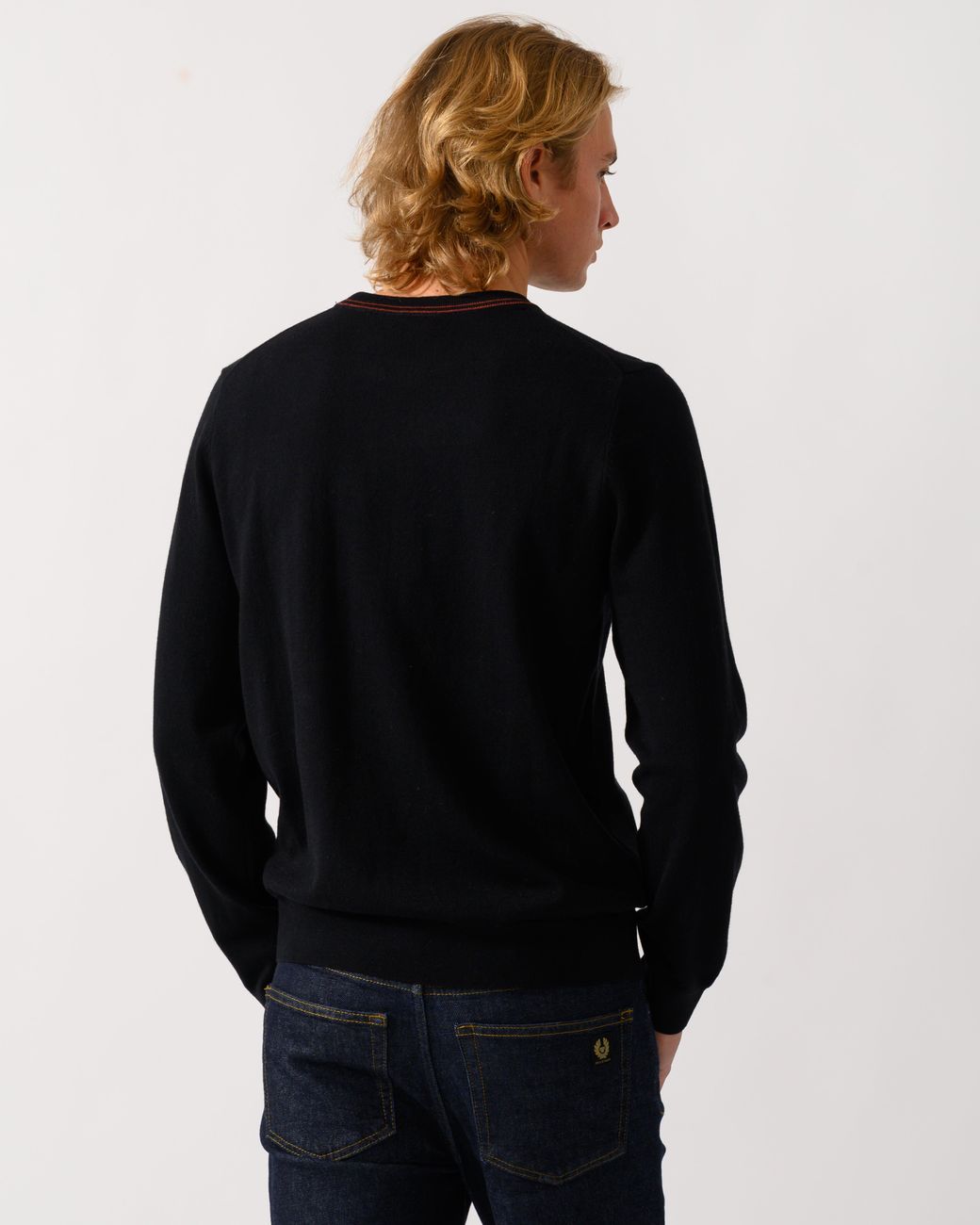Paul Smith Black Ps Crew Neck Zebra Badge Sweater for men