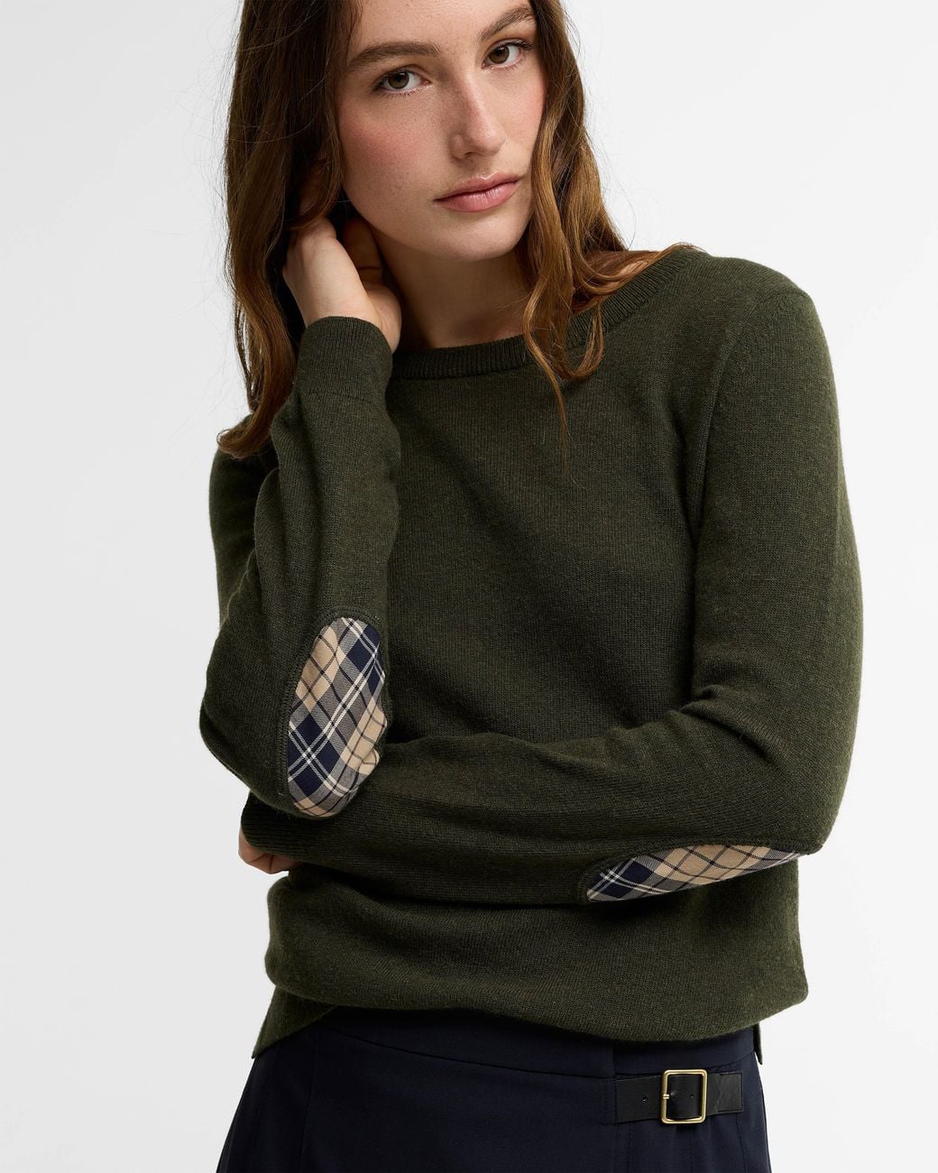 Barbour Black Pendle Crew Knitted Jumper