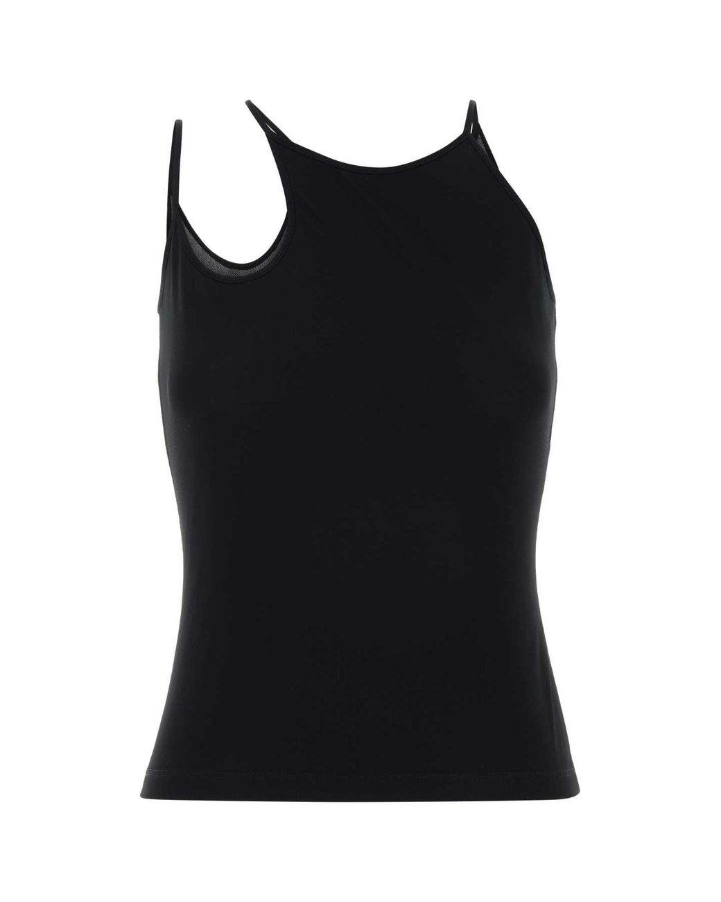 McQueen Black Mesh Tank Top