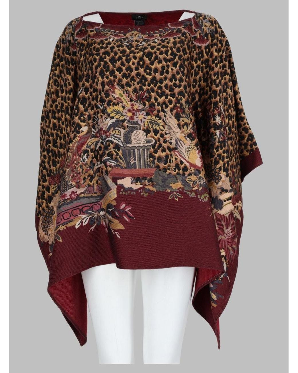 Etro Multicolor Patterned Trench Coat