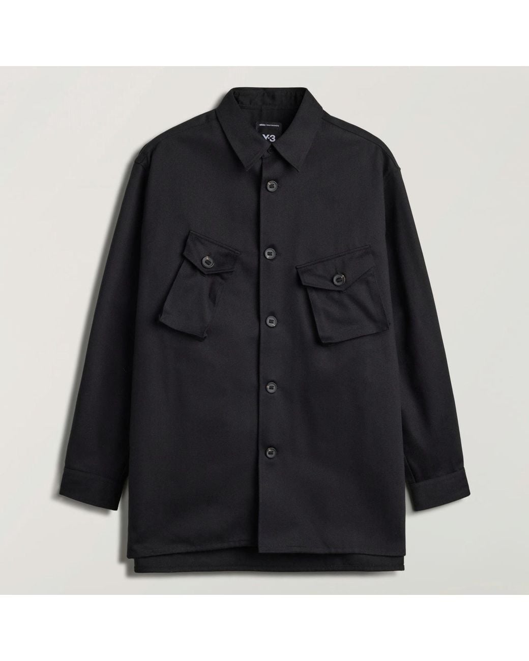 Y-3 Black Utility Overshirt Jacket for men