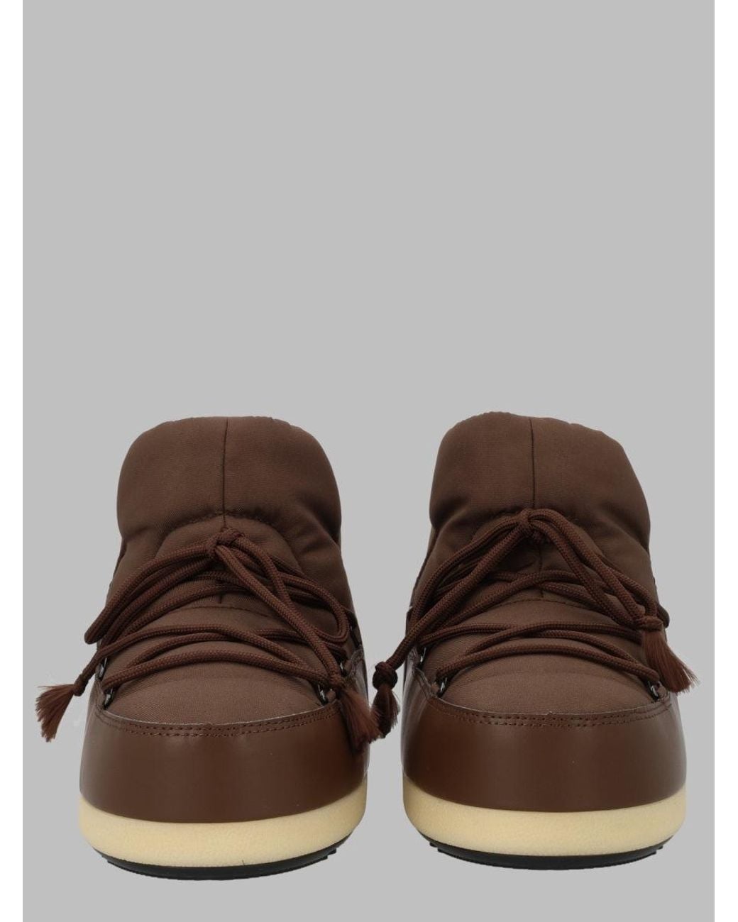 Moon Boot Lace-Up Ankle Boots in Brown | Lyst