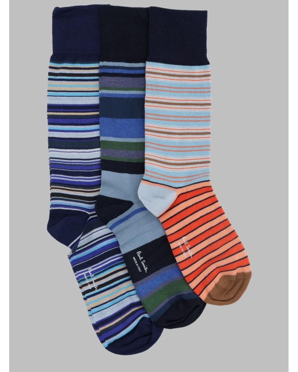 Paul Smith Blue Three-Pack Regular Socks for men