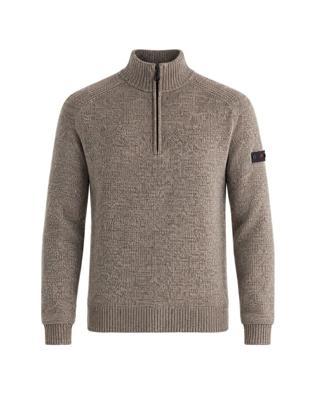 Peuterey Gray Half-Zip Wool Sweater for men