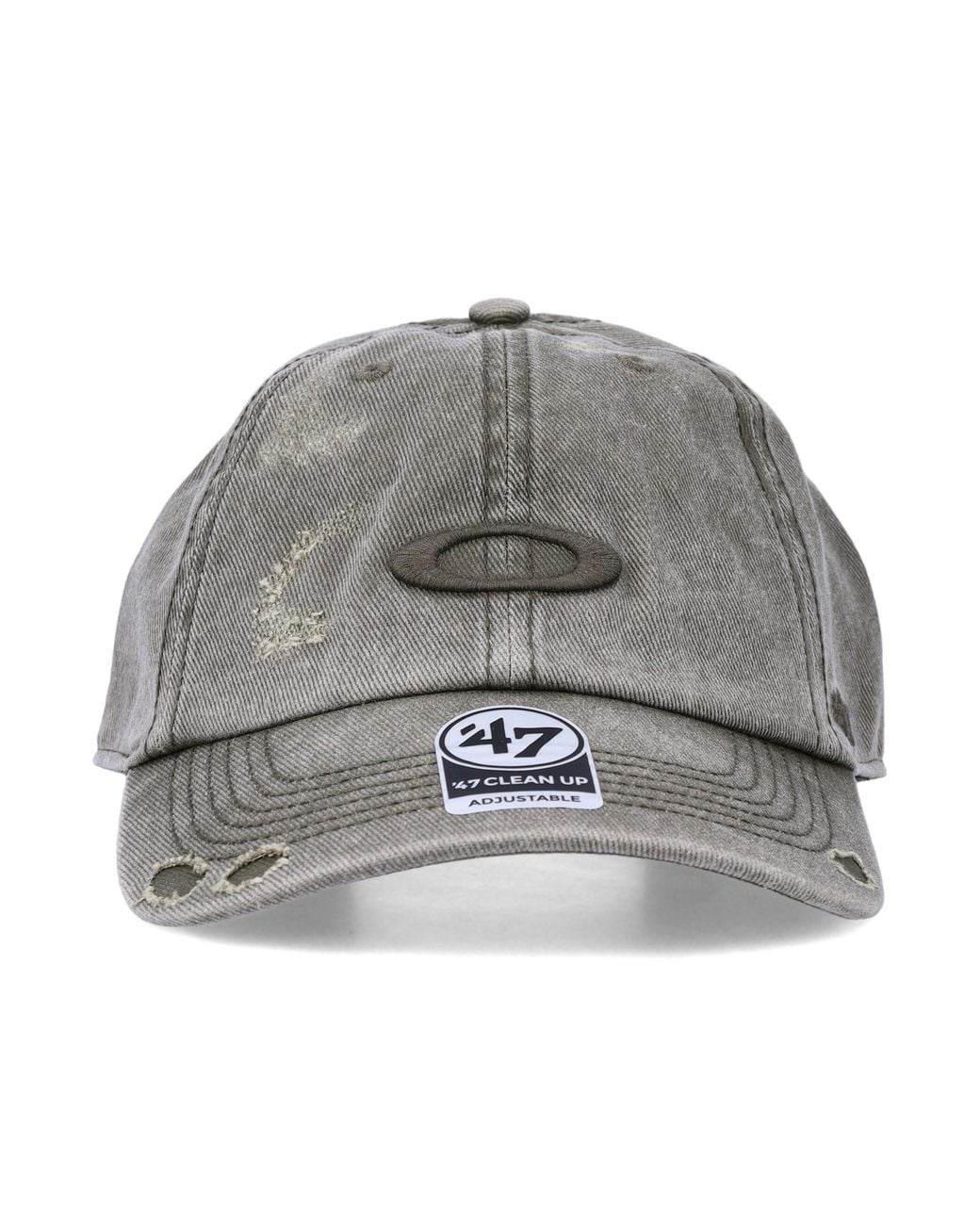 Oakley Gray Distressed Adjustable Baseball Cap for men