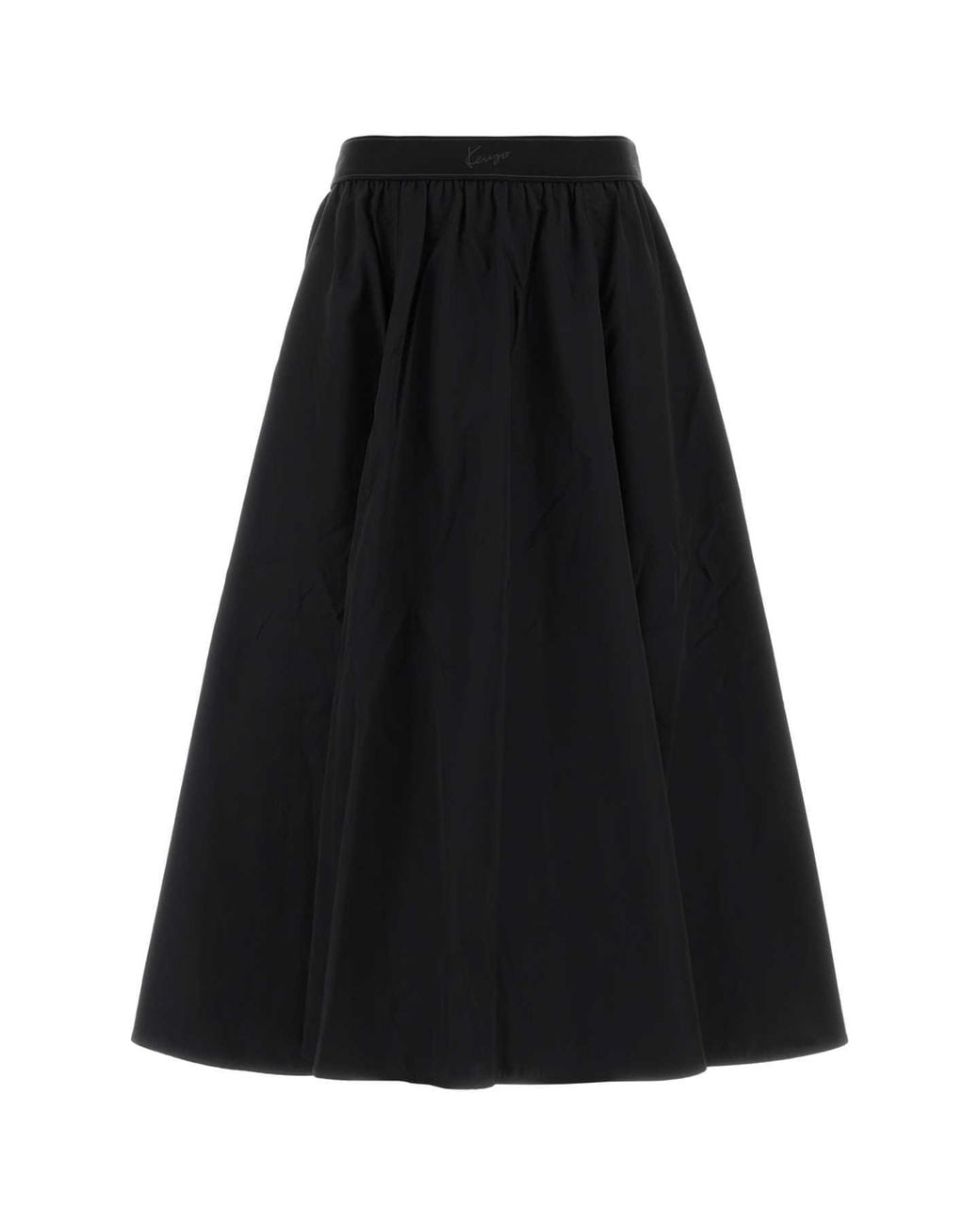 KENZO Black Polyester-Cotton Mini Skirt
