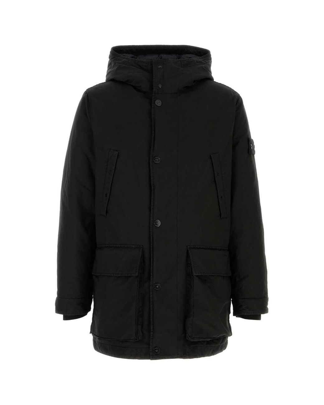 Stone Island Black Down Jacket for men