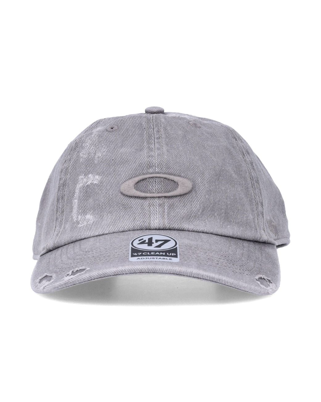 Oakley Gray Distressed Adjustable Logo Baseball Cap for men