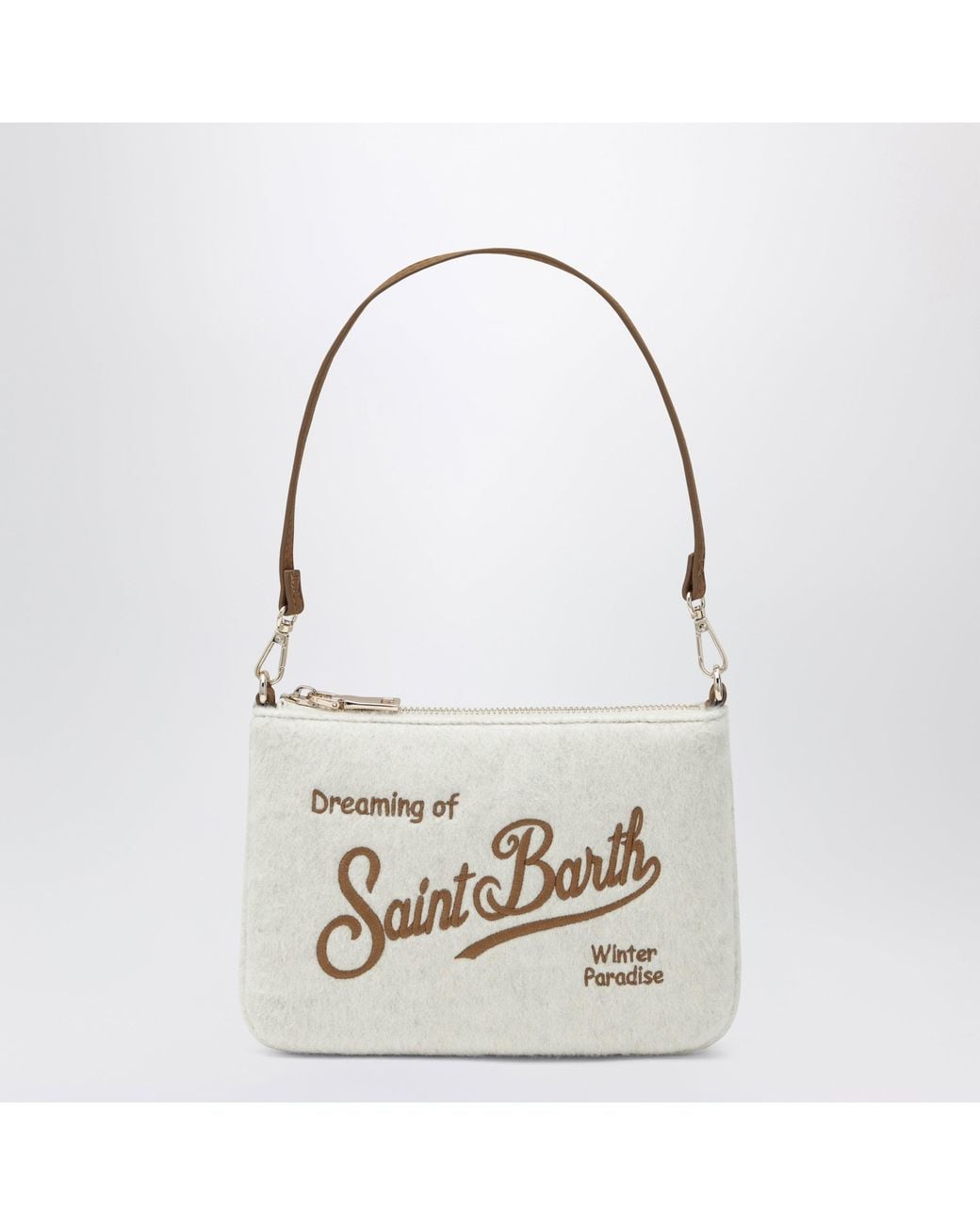 Mini Bagas MC2 Saint Barth Cream Mini Parisienne Bag in White | Lyst