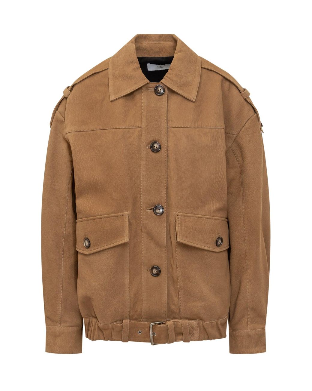 IRO Brown Leather Jacket With Belt