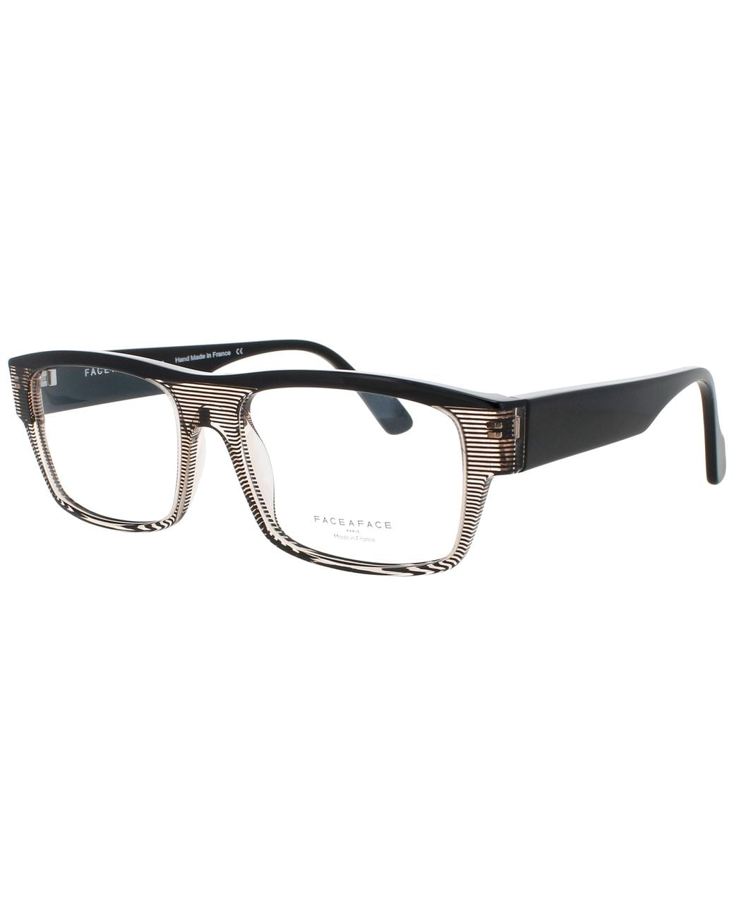 Face A Face Black Rectangular Eyeglasses 57Mm