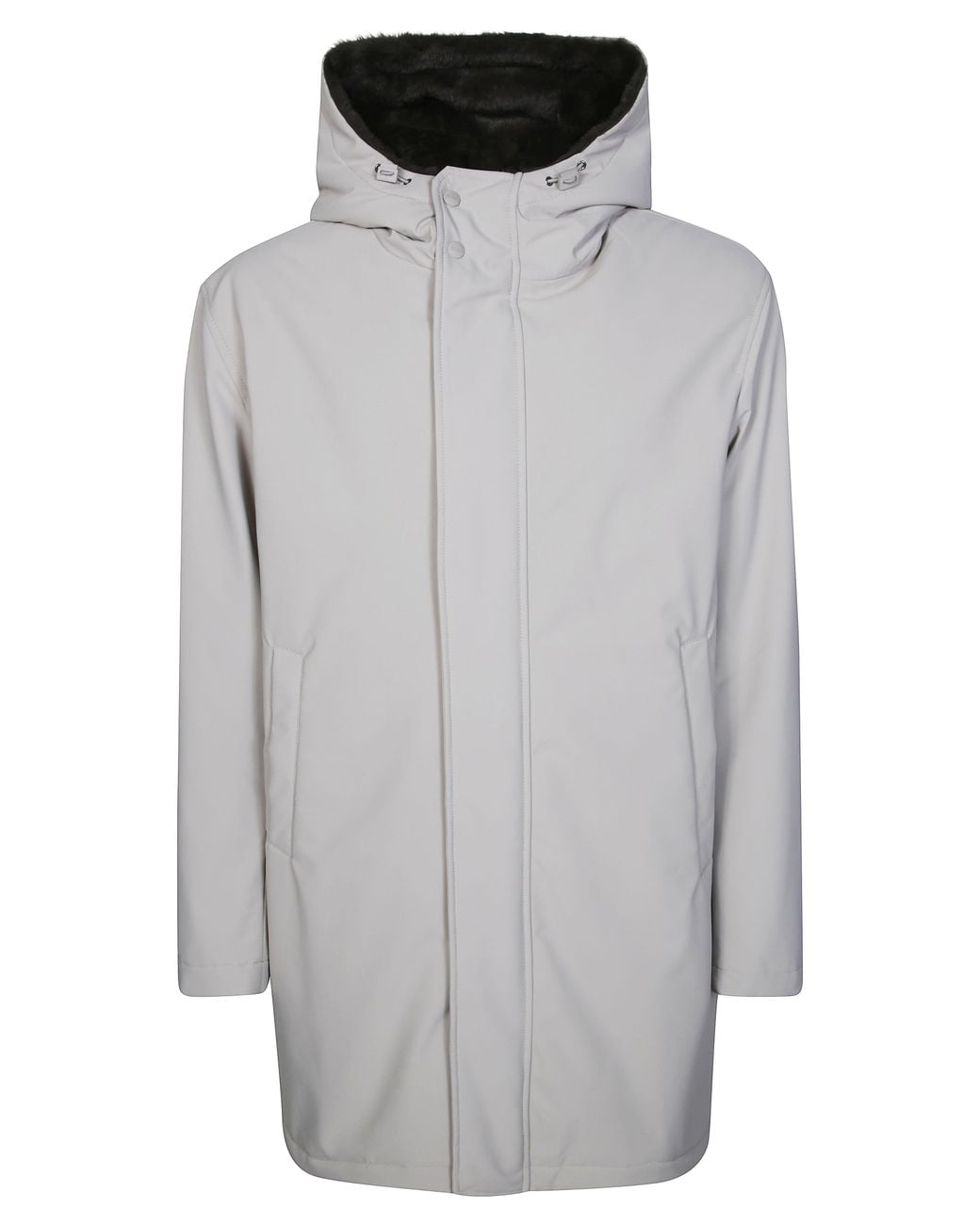 Herno Gray Style Keystone Parka Jacket With Quilted Interior for men