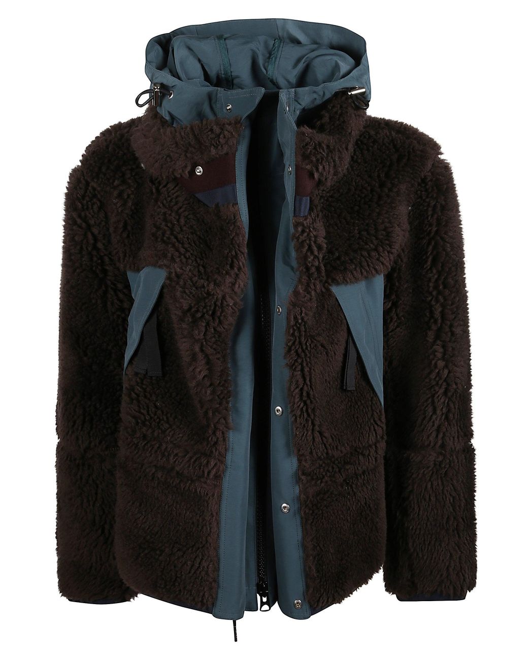 Sacai Black Multi-Material Jacket