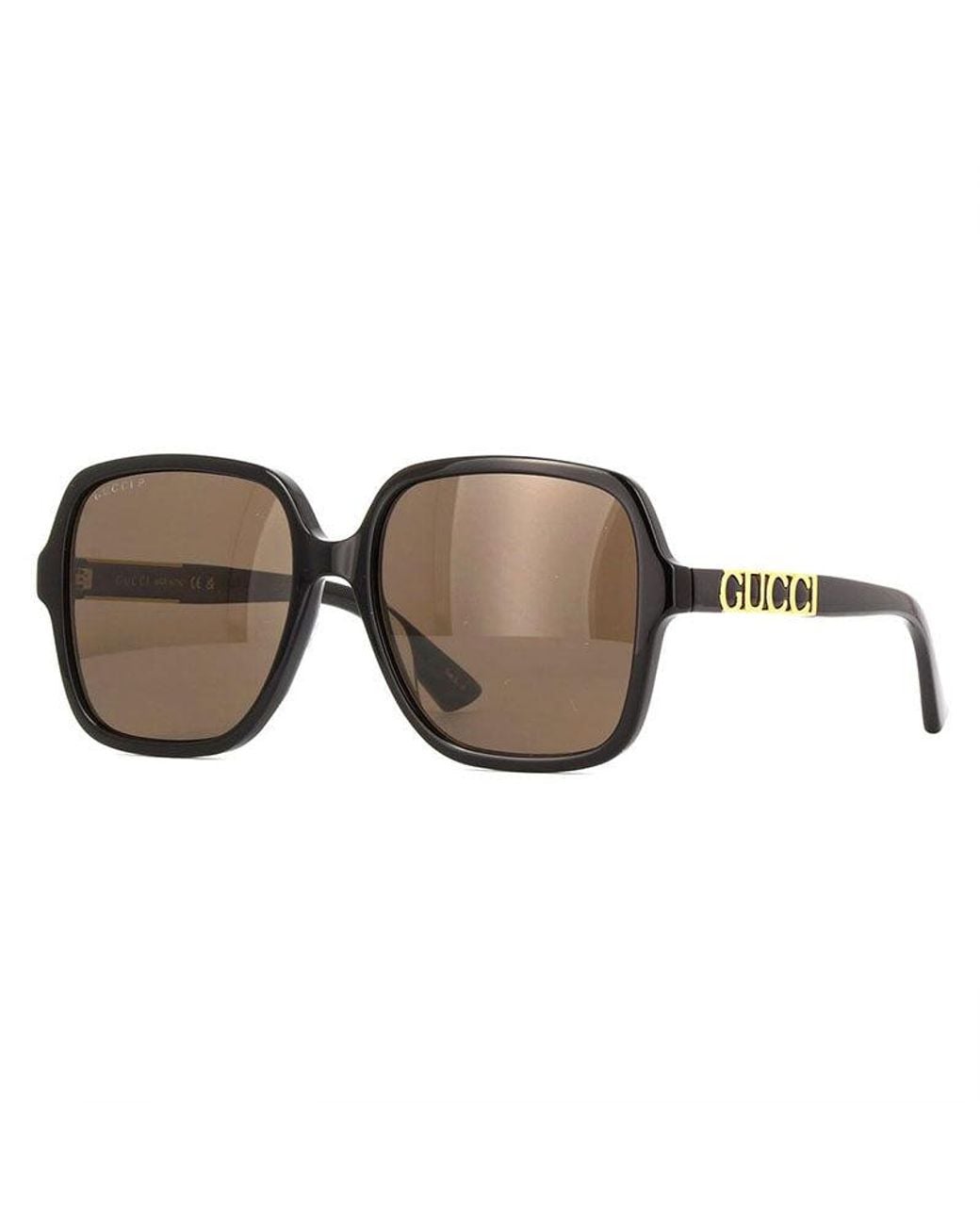 Gucci Brown Oversized Square Sunglasses