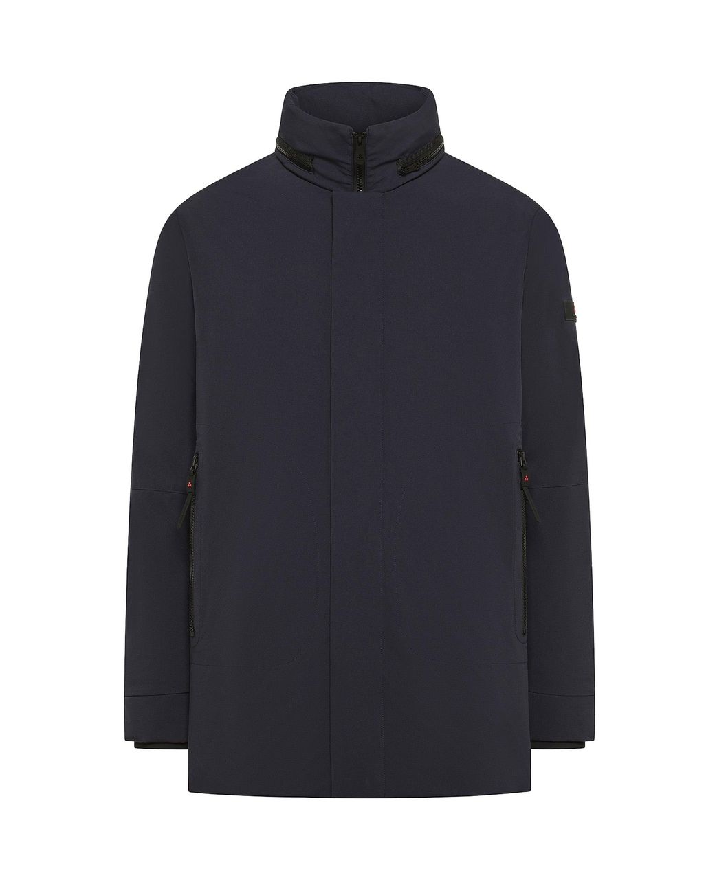 Peuterey Blue Technical Zip-Front Coat for men