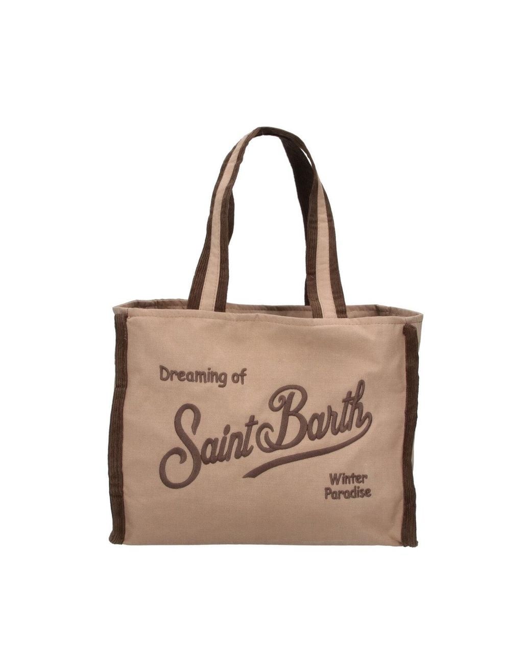 MC2 Saint Barth Graphic Canvas Tote Bag in Natural | Lyst