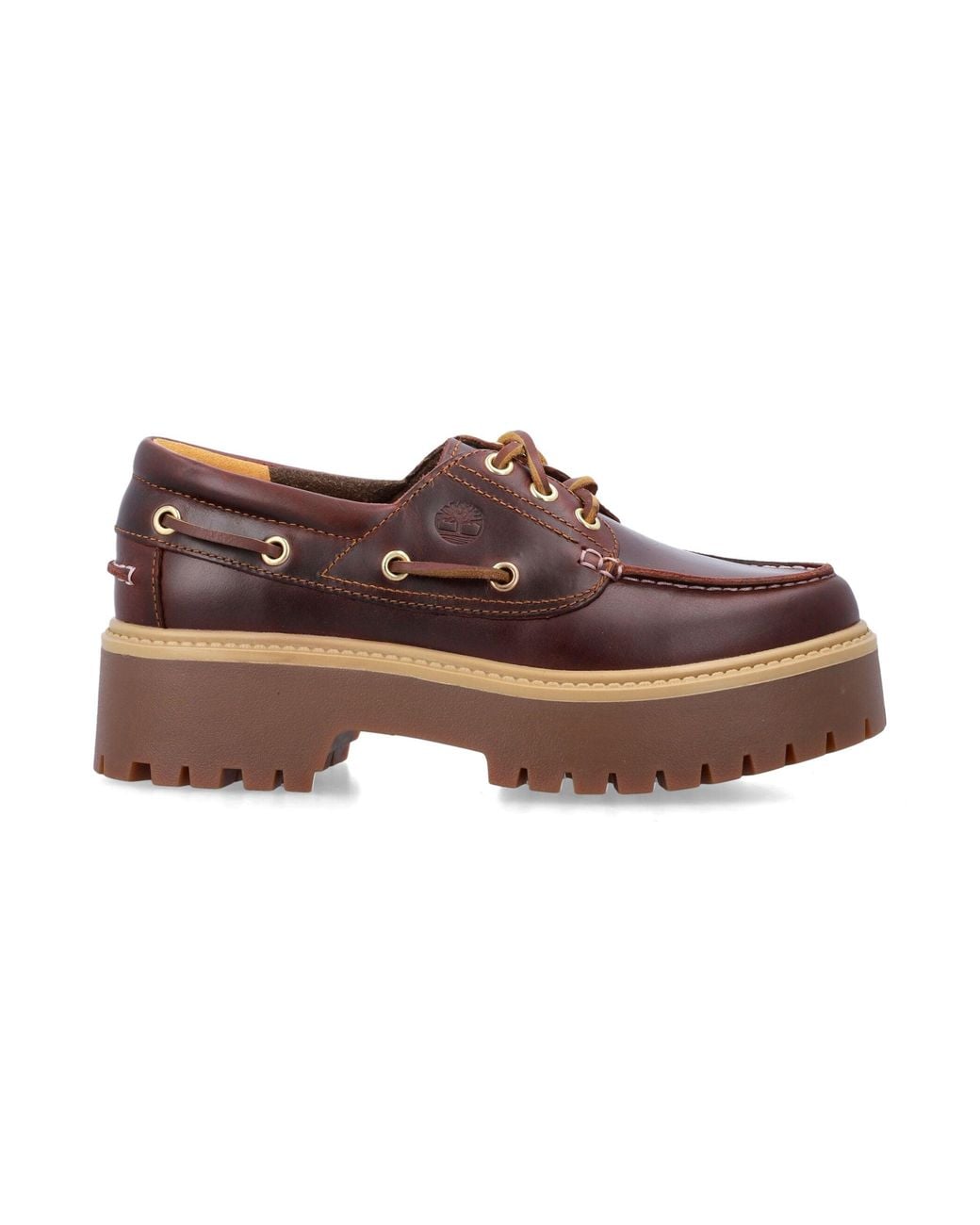 Timberland Brown Stone Street S Dark Platform Boat Shoe