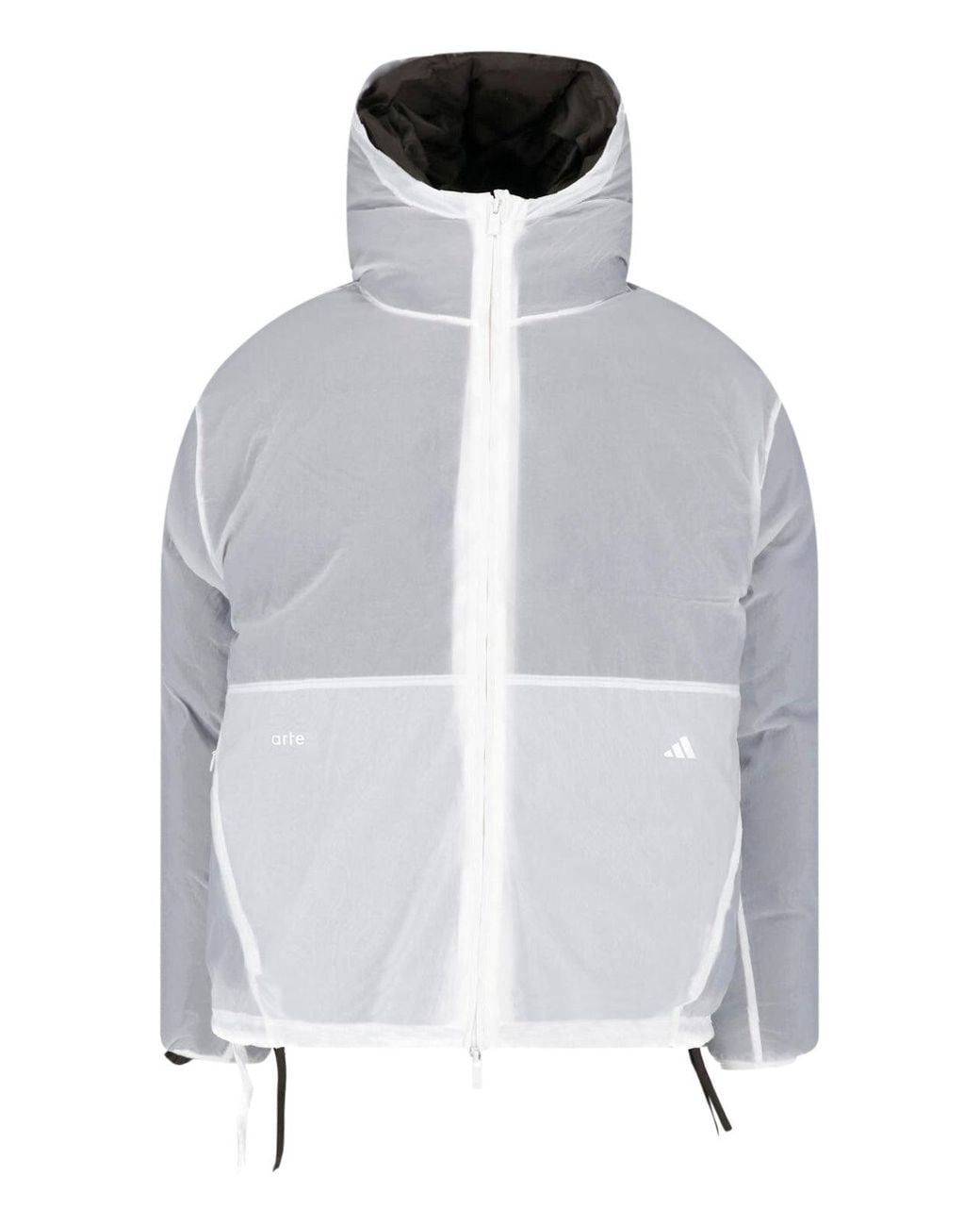 Adidas Gray Hooded Puffer Jacket for men