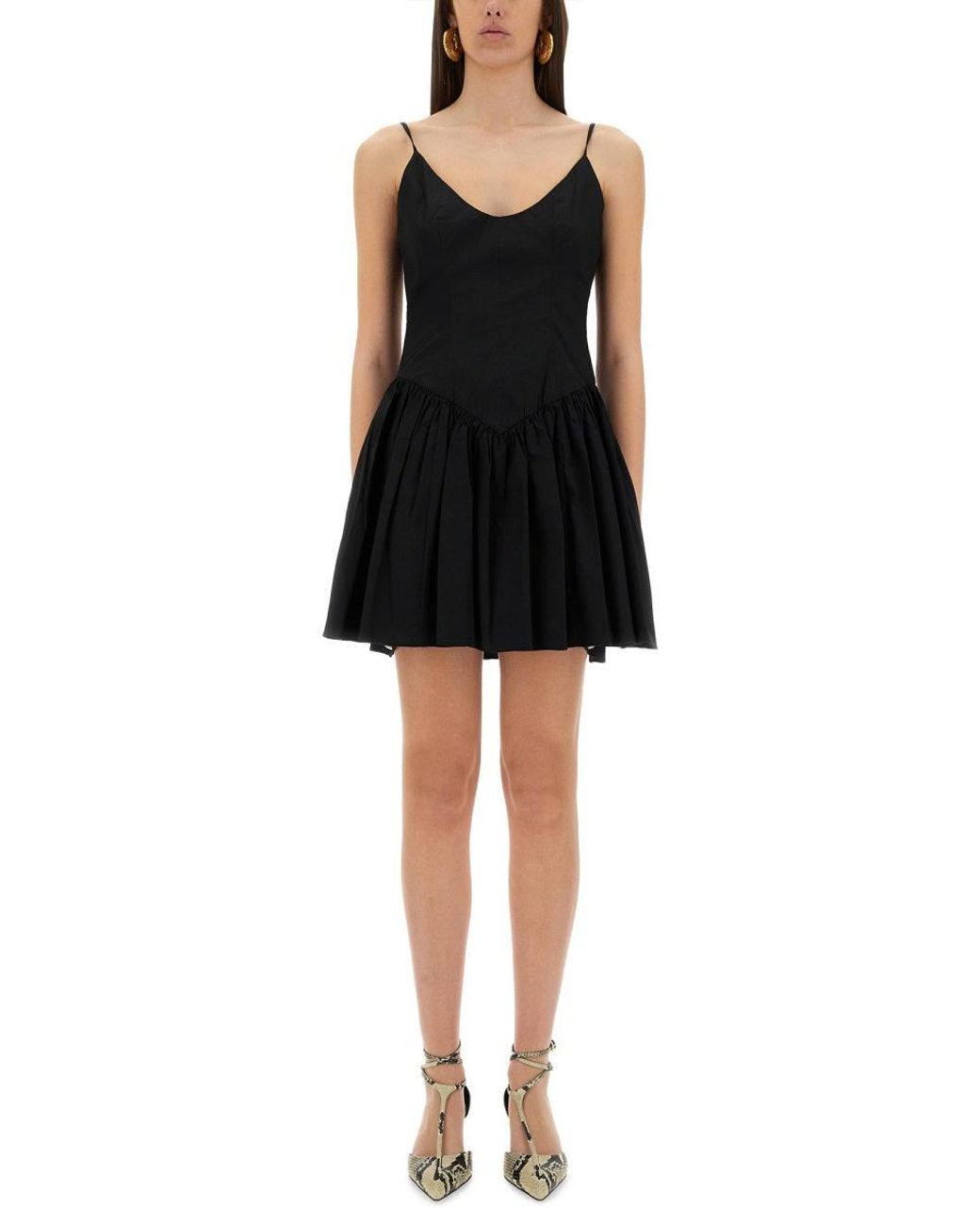 knee length dresses for ladies Elba Black Silk Mini Dress main image 0