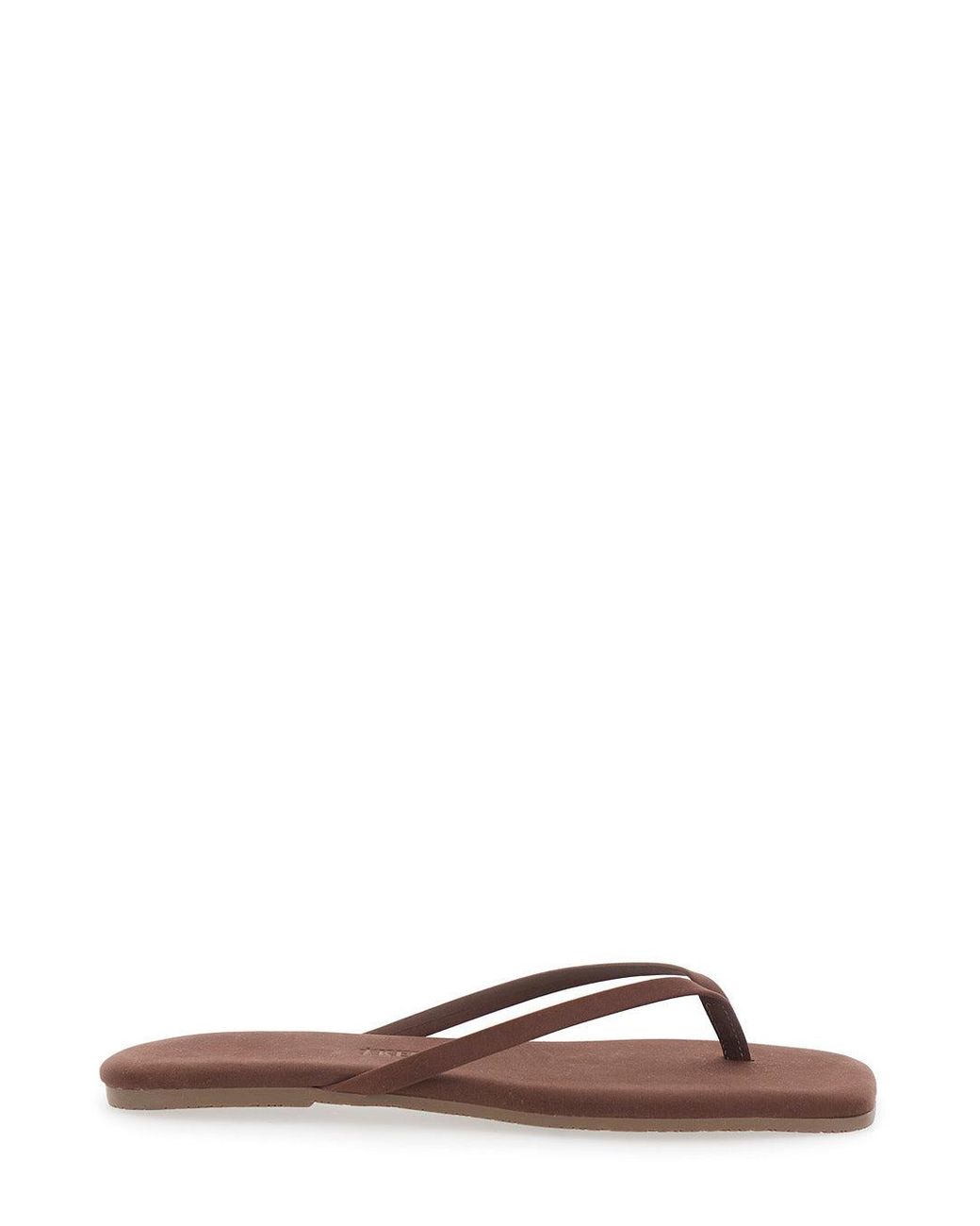 TKEES Brown Sandals Square Toe Lily Suede