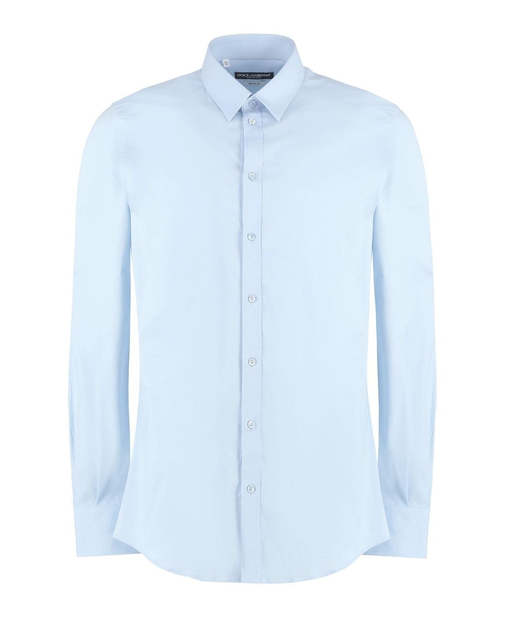 Dolce & Gabbana Blue Cotton Shirt for men