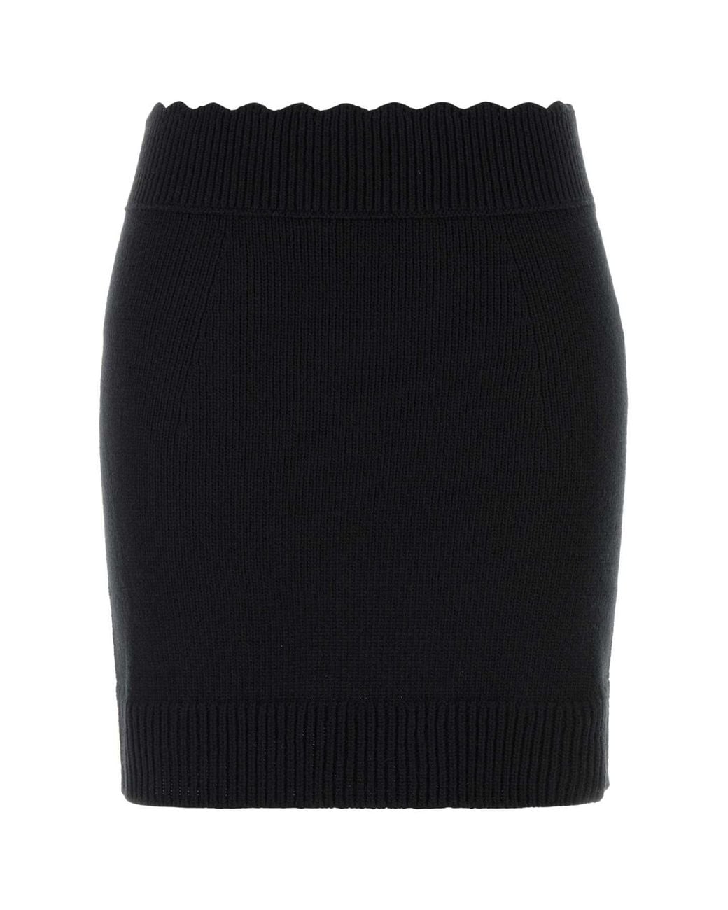 Chloé Black Wool Blend Mini Skirt