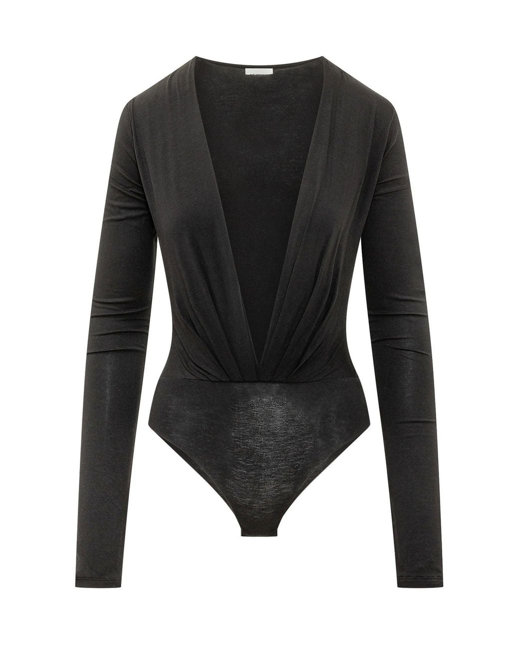 ANDAMANE Black Deep V Bodysuit