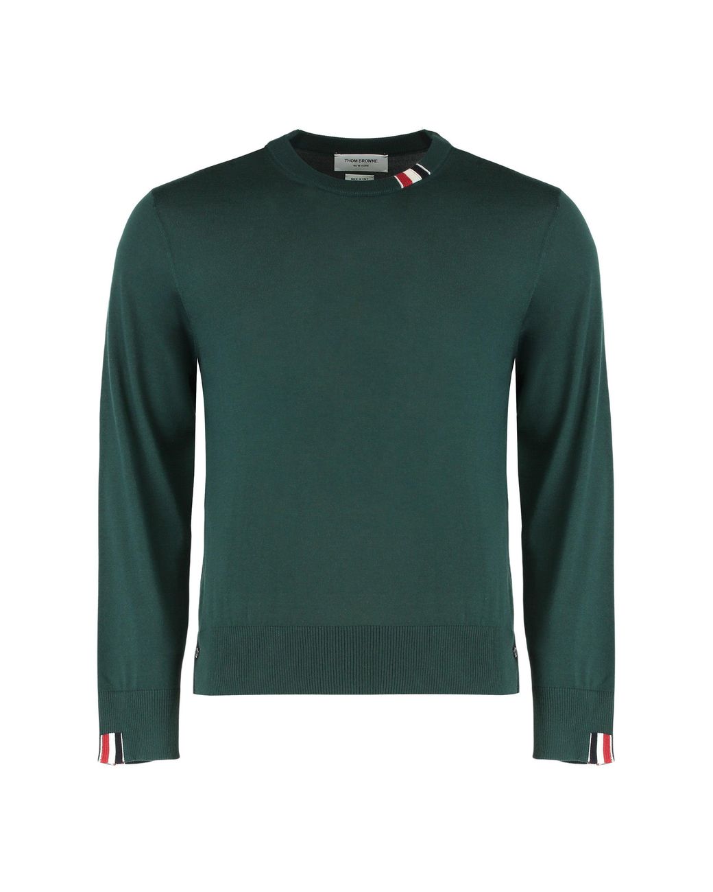 Thom Browne Green Sweater With Round Neck