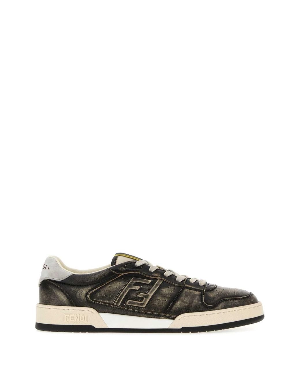 Fendi Black Leather Match Sneaker for men