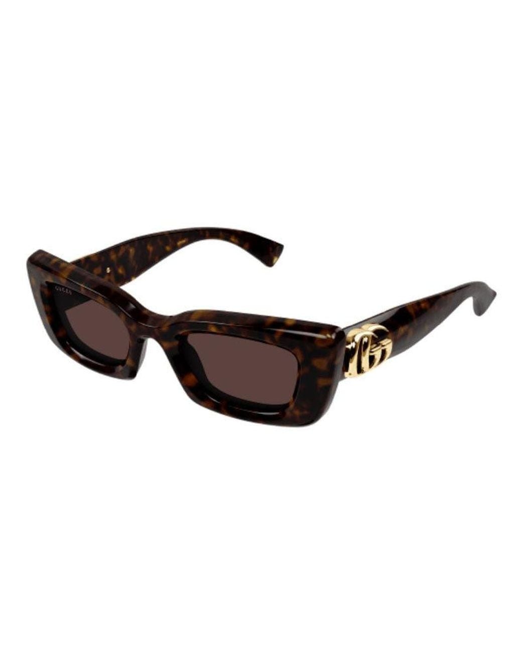 Gucci Brown Inspired Mini Oval Sunglasses