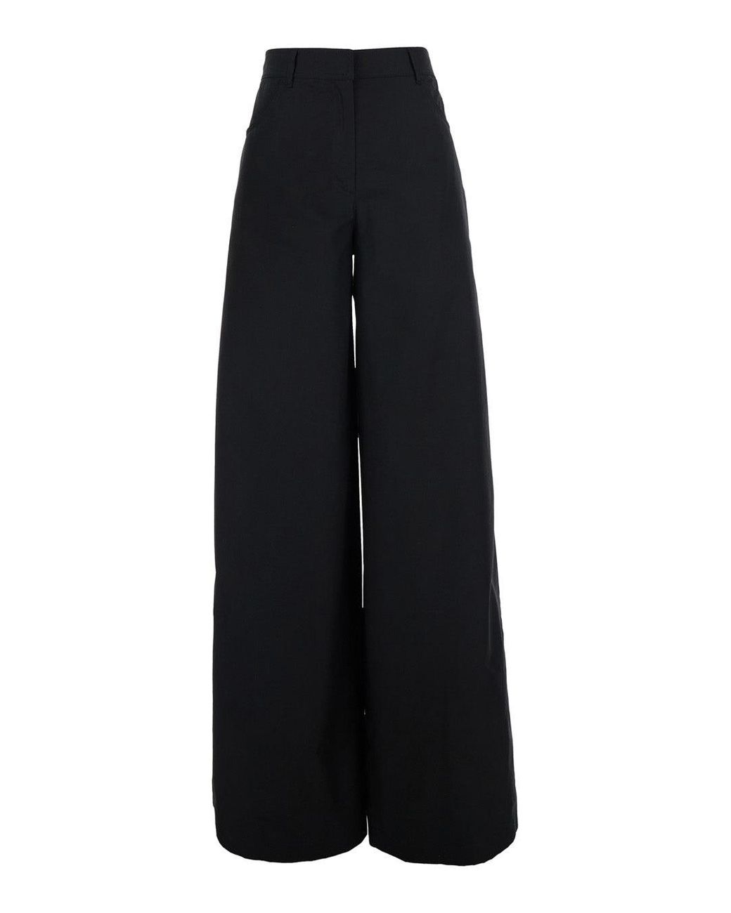 MSGM Black Trousers Popeline