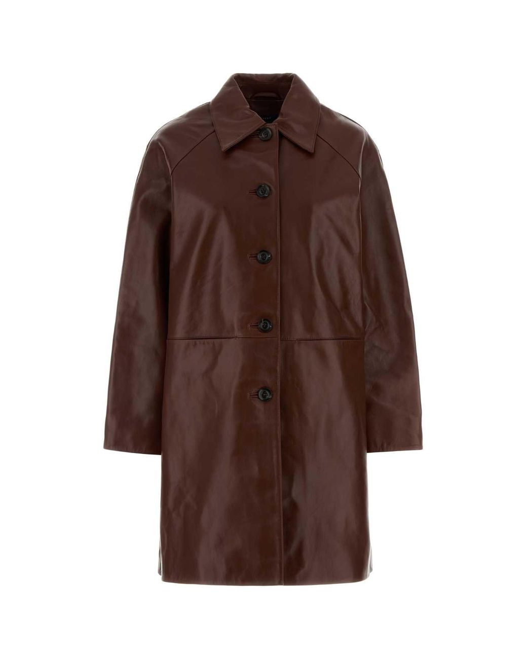 Soeur Brown Sleek Leather Logan Jacket