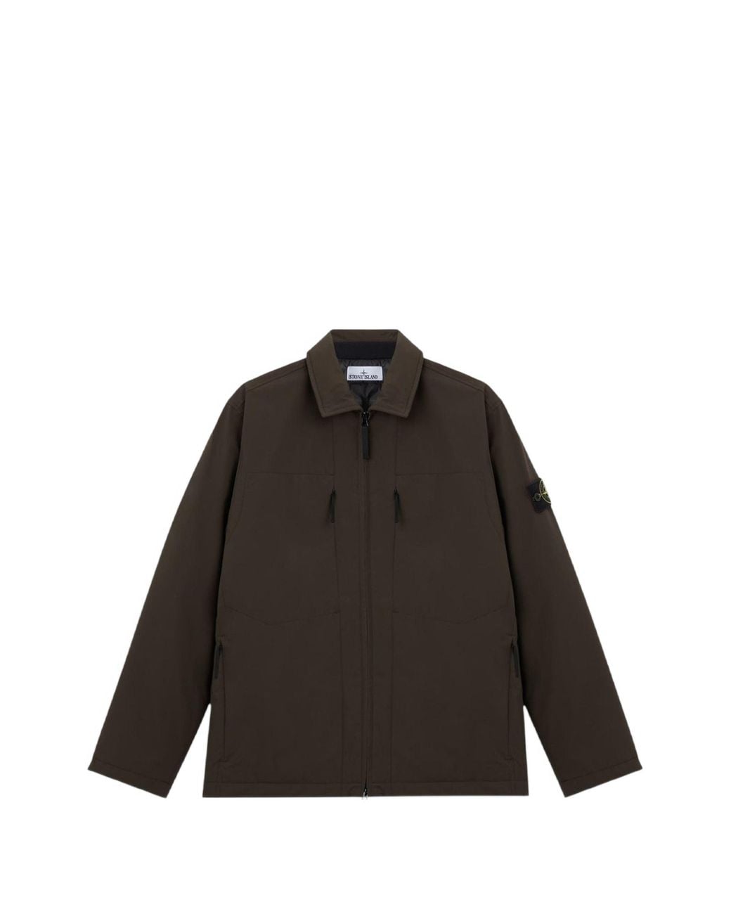 Stone Island Black Zip Front Utility Jacket for men