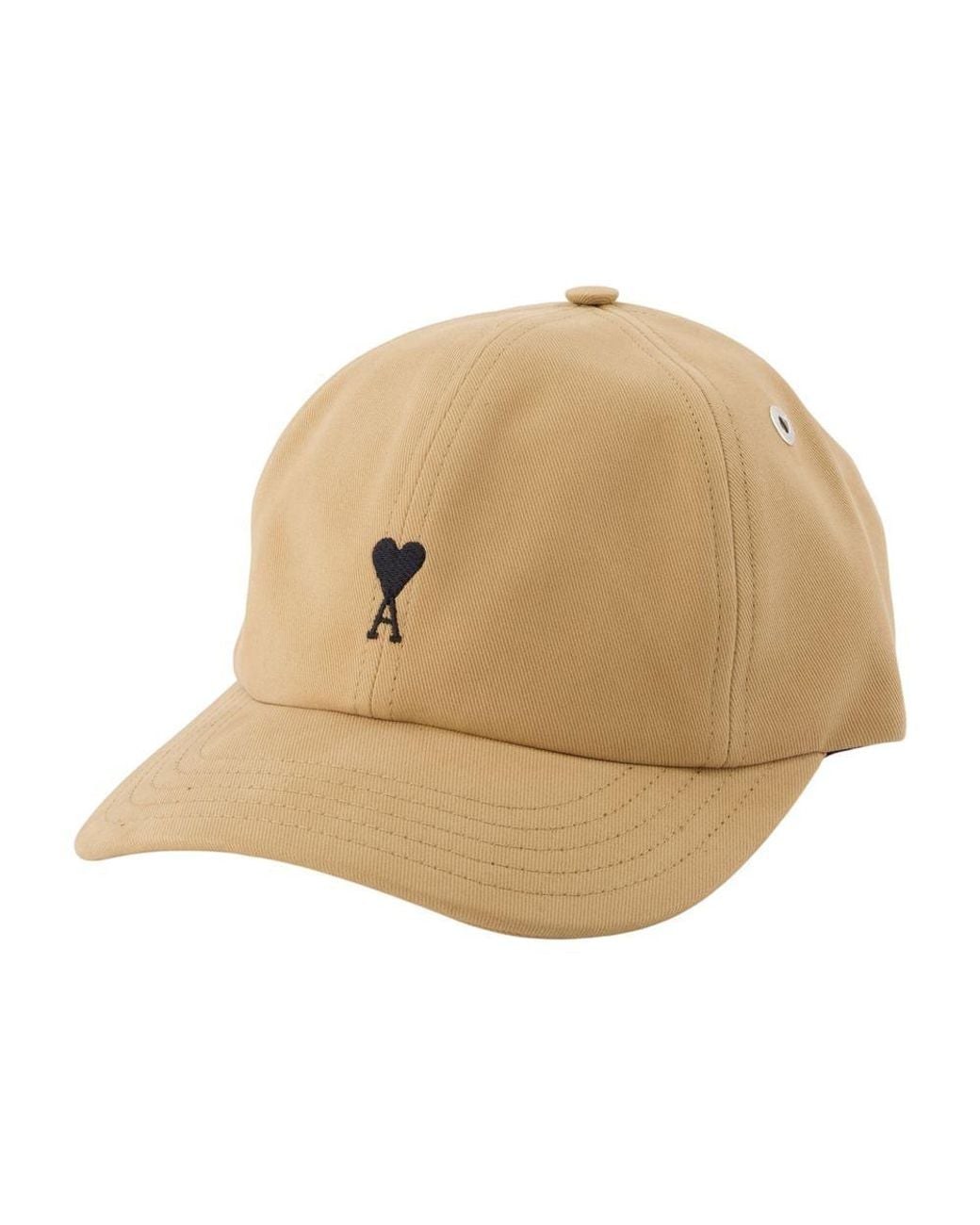 AMI Natural Embroidered Mini Heart Cap for men