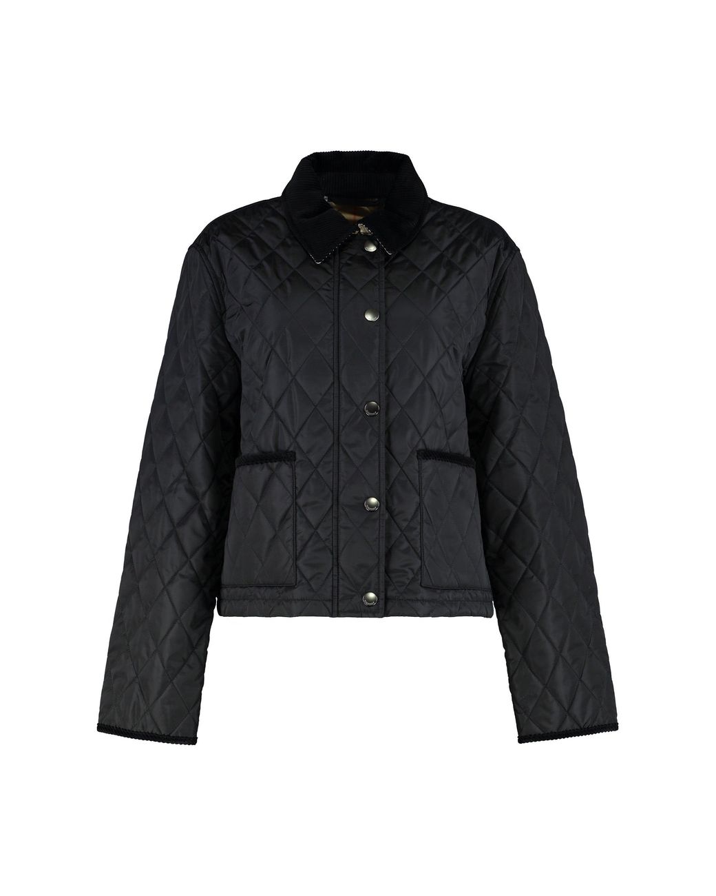 Burberry Black Cropped Nylon Quilted Jacket