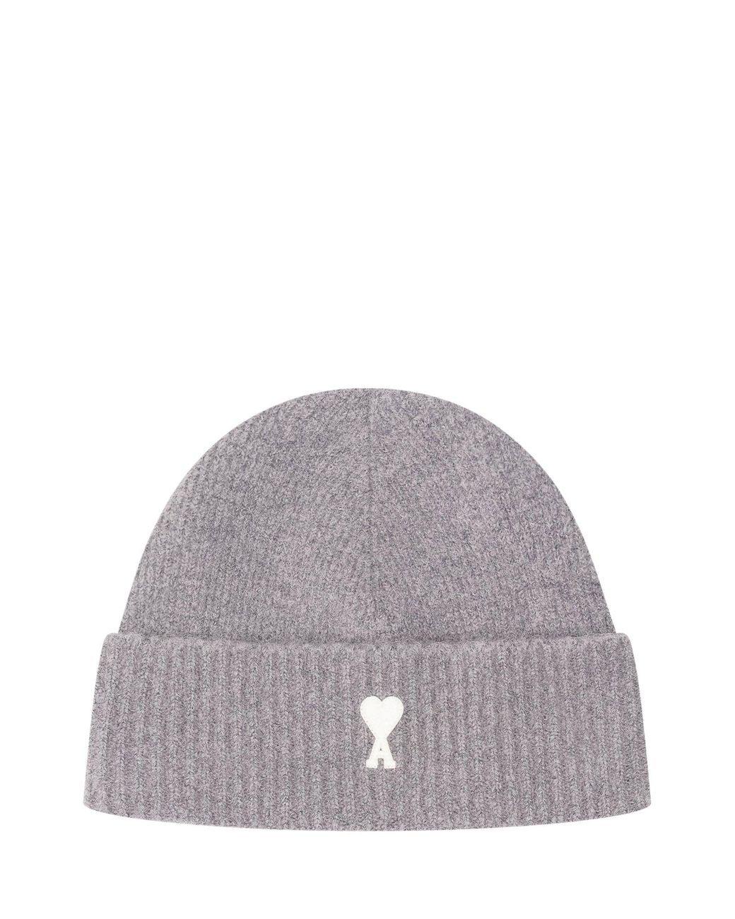 AMI Gray Beanie With Adc Detail