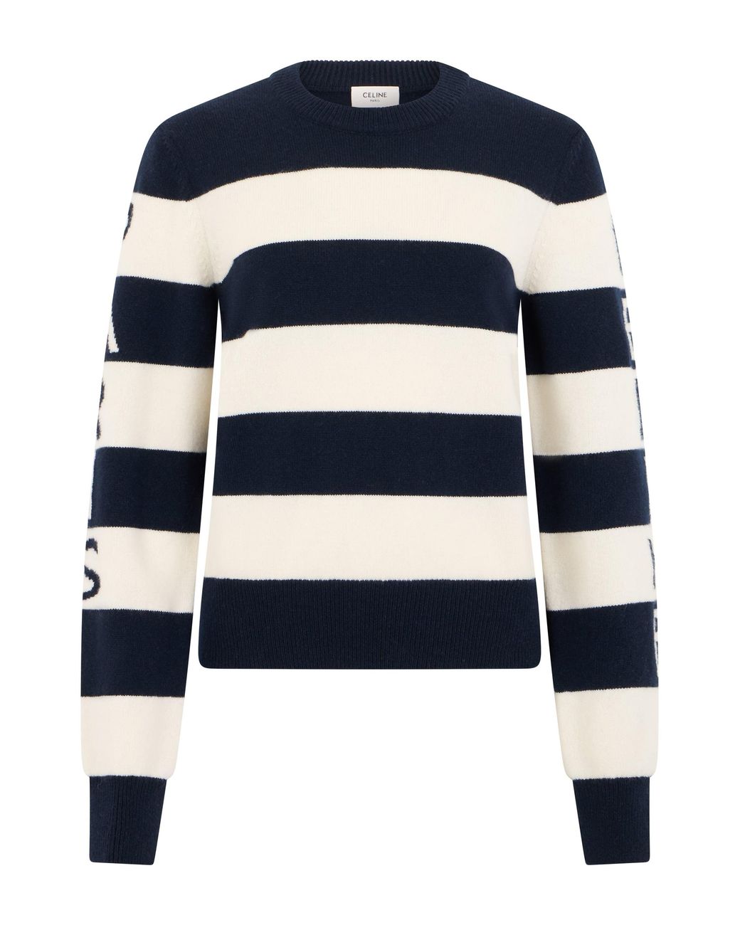 Céline Blue Crew Neck Sweater Wool