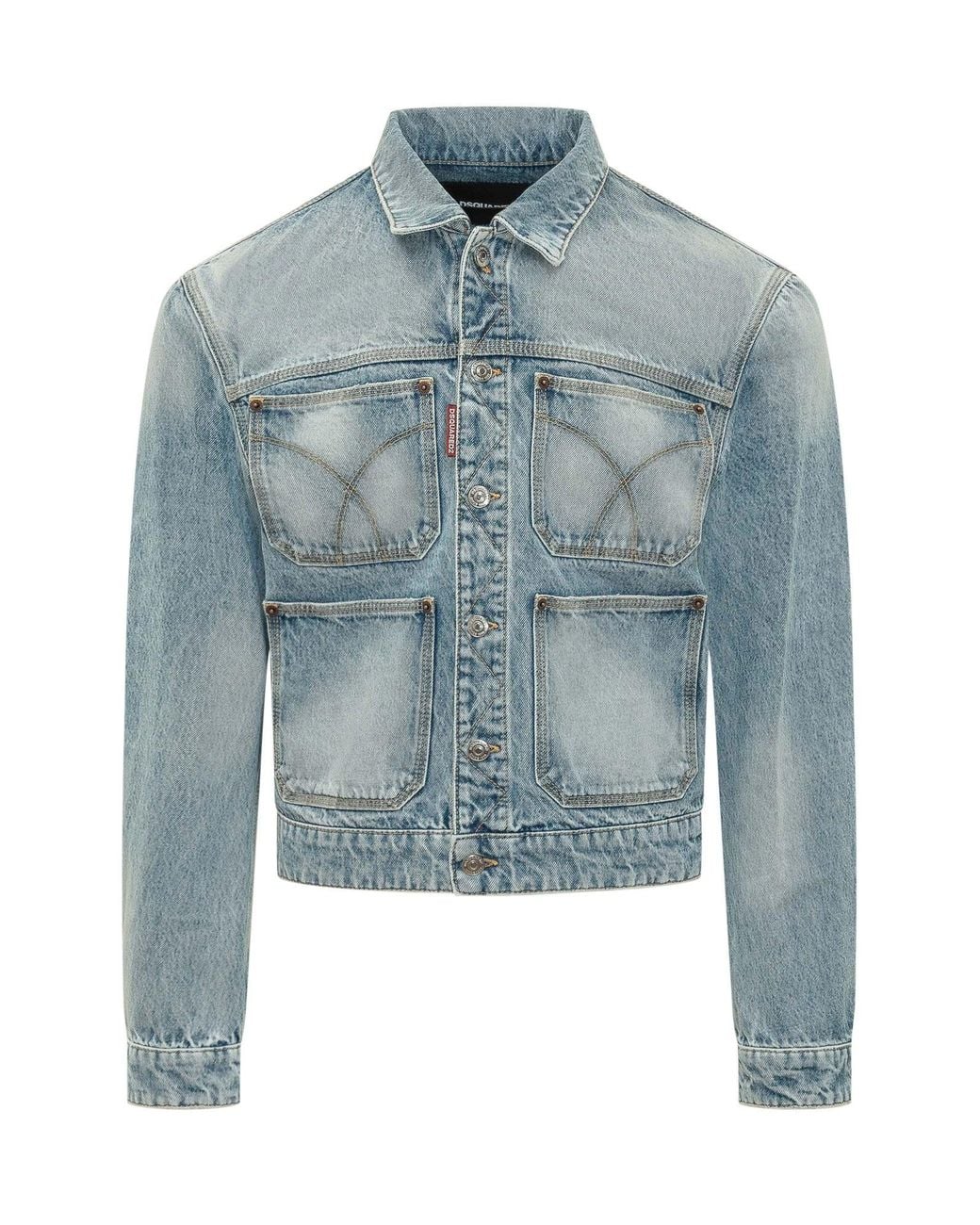 DSquared² Blue Chic Jacket With Quattro Pockets And Button Details for men