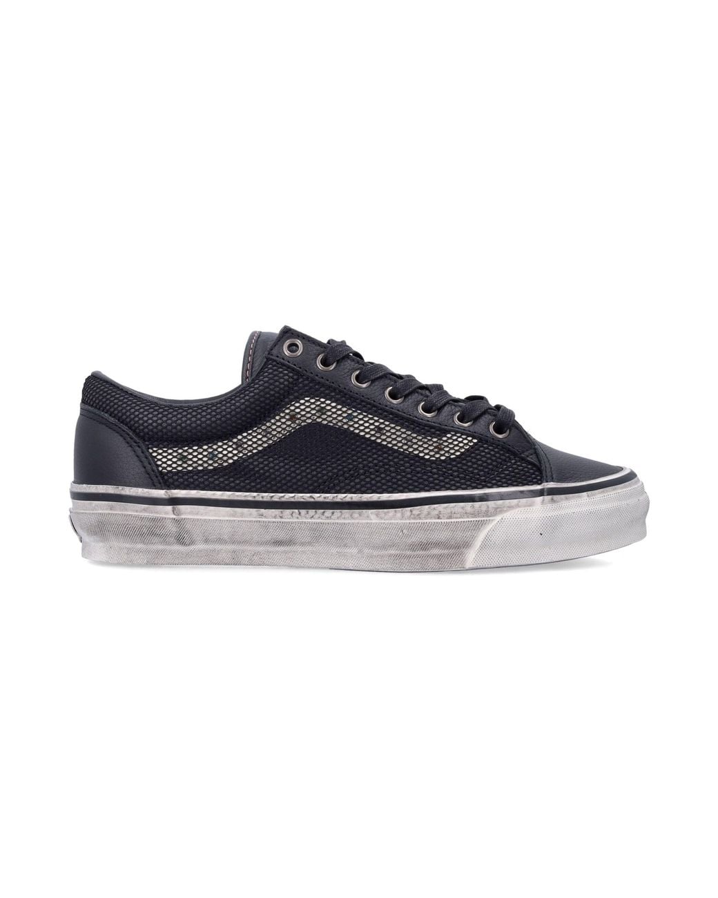 Vans Blue Mesh Low-Top Platform Sneakers