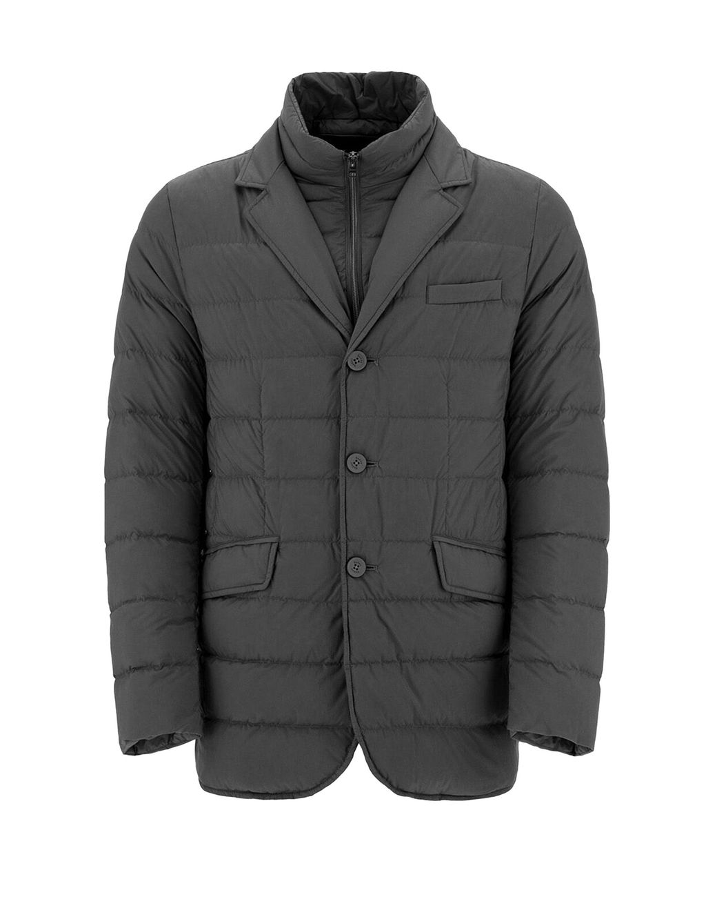 Herno Gray Puffer Jacket Double for men