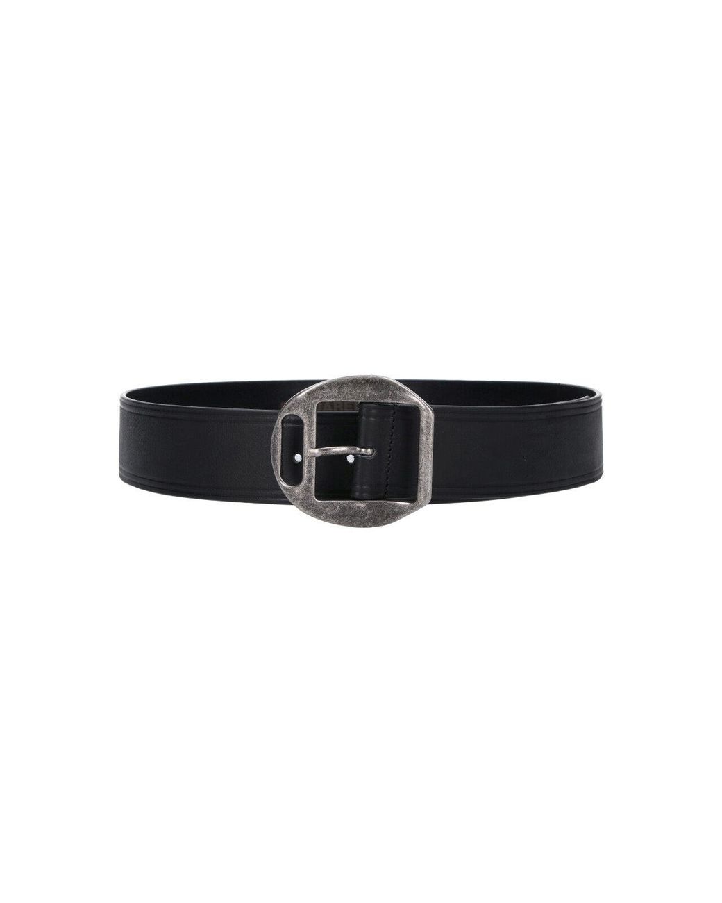 DSquared² Black Leather Belt With Statement Buckle for men