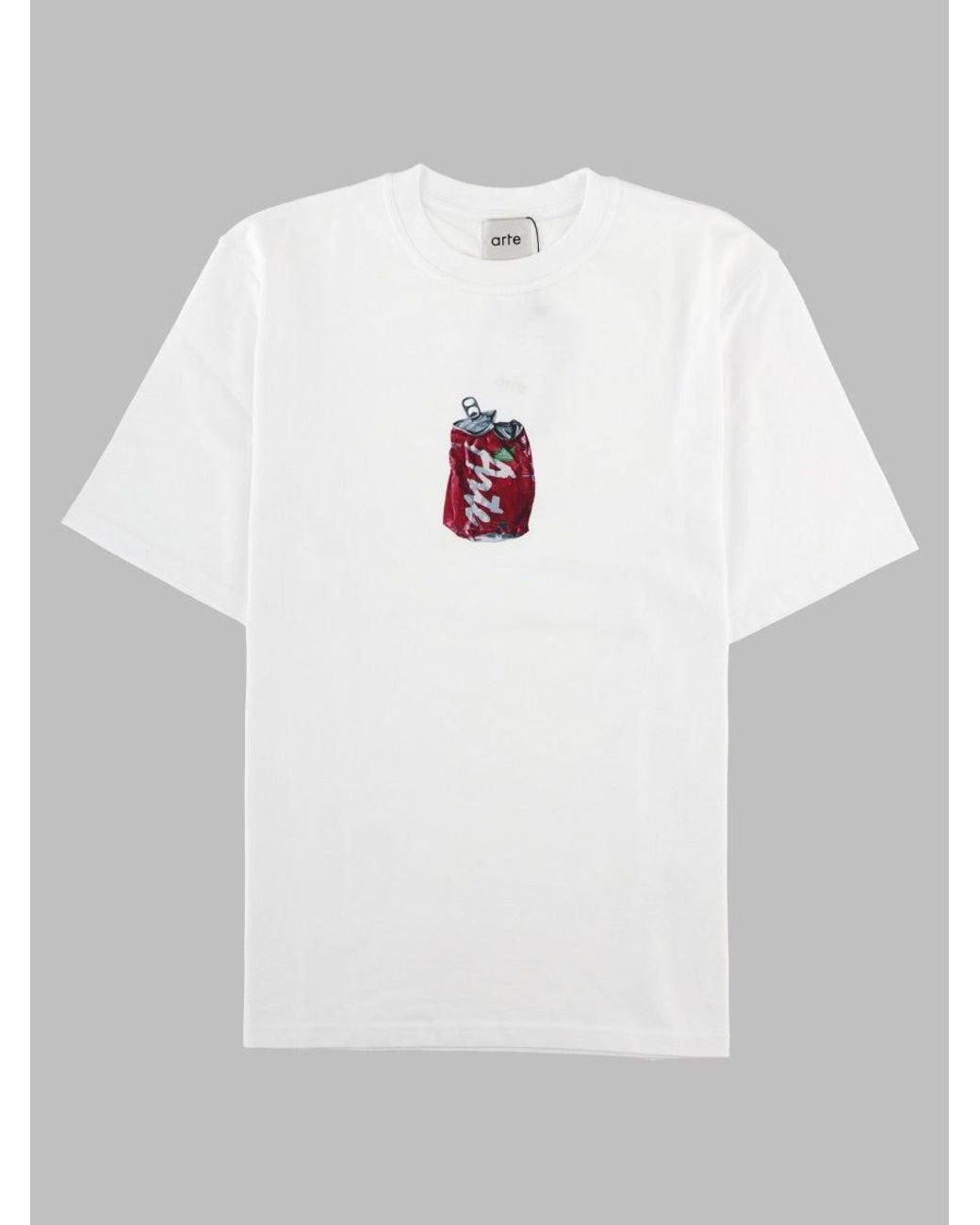 Arte' White Mini Logo Tee for men