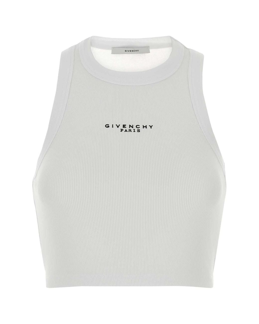 Givenchy White Stretch Cotton Crop-Top