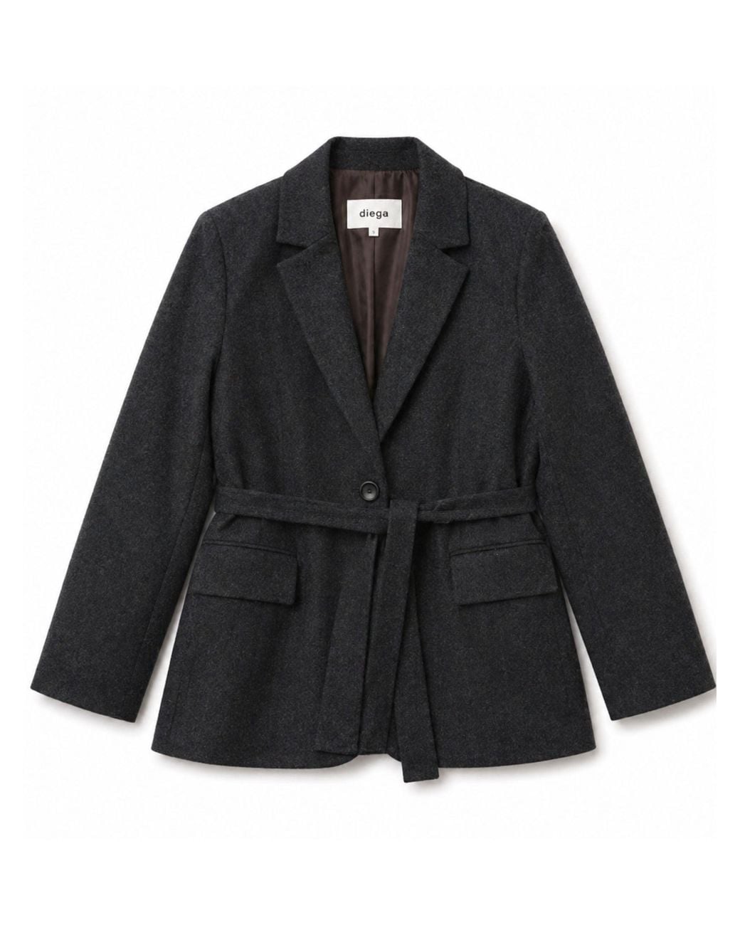 Diega Black Texture-Blend Jacket With Soft Structure