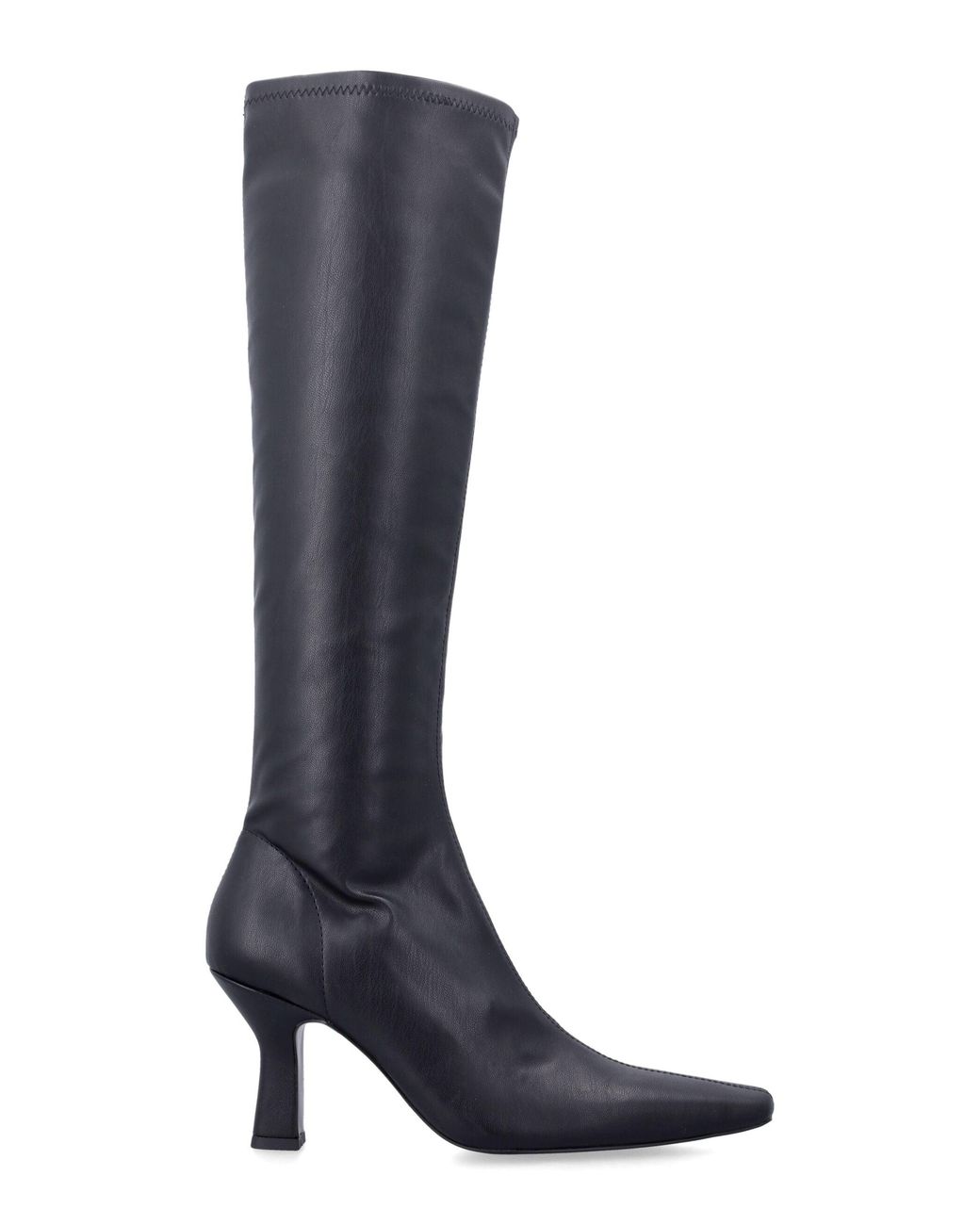 Senso Blue Pointed-Toe Knee-High Heeled Boots