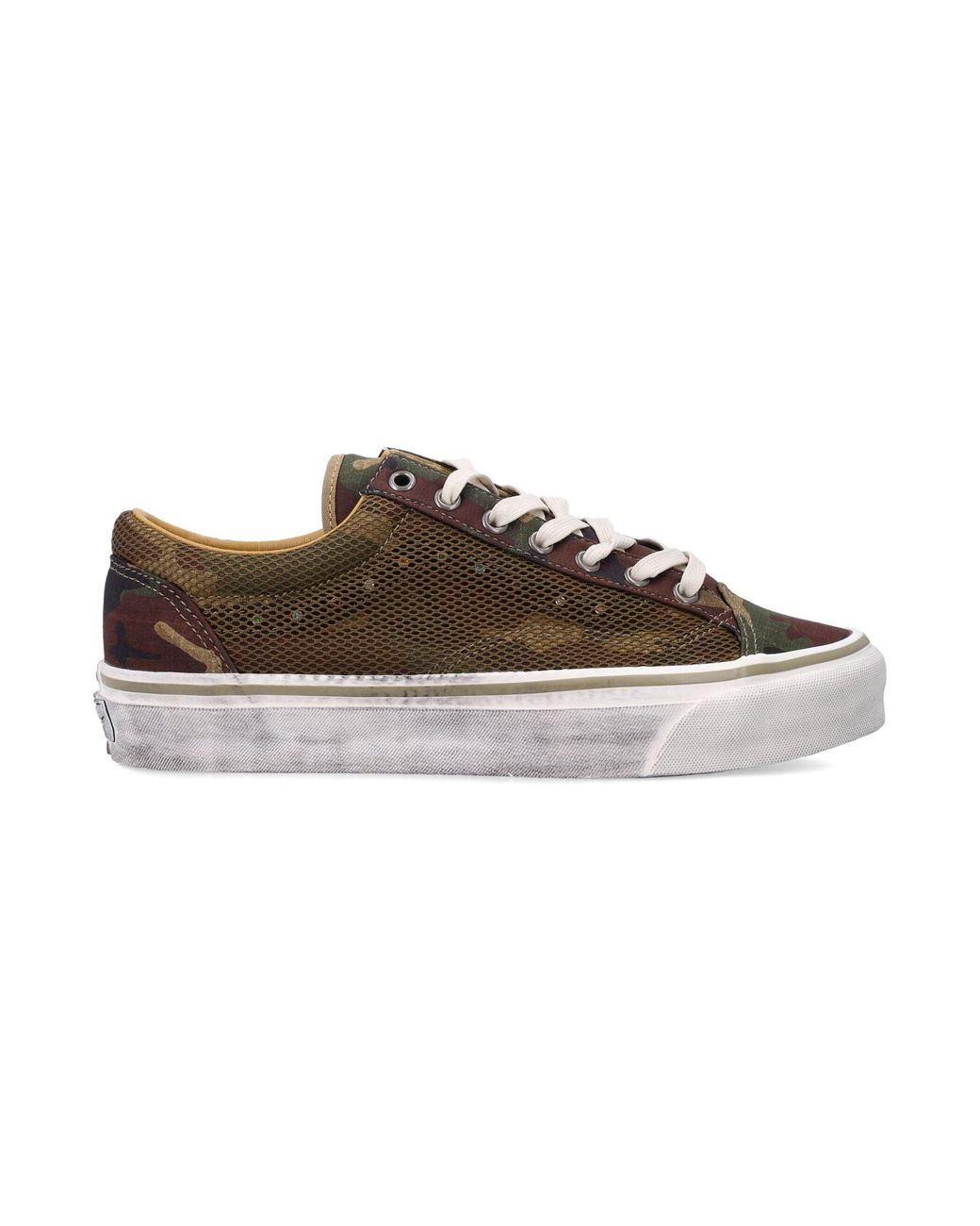 Vans Brown Low-Top Mesh Platform Sneaker