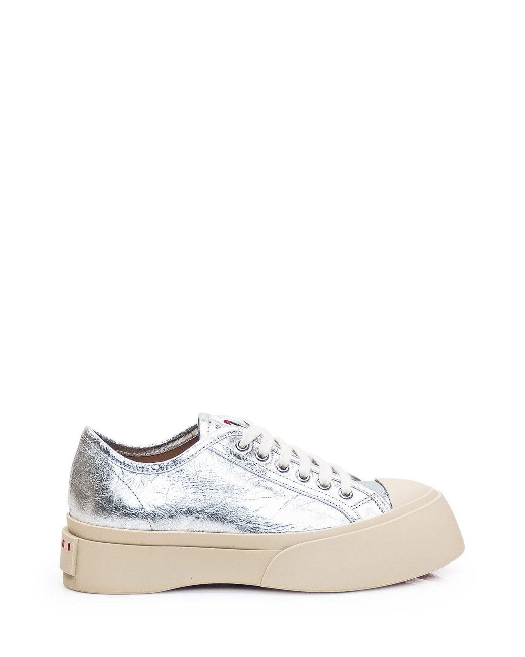 Marni White Platform Leather Sneaker